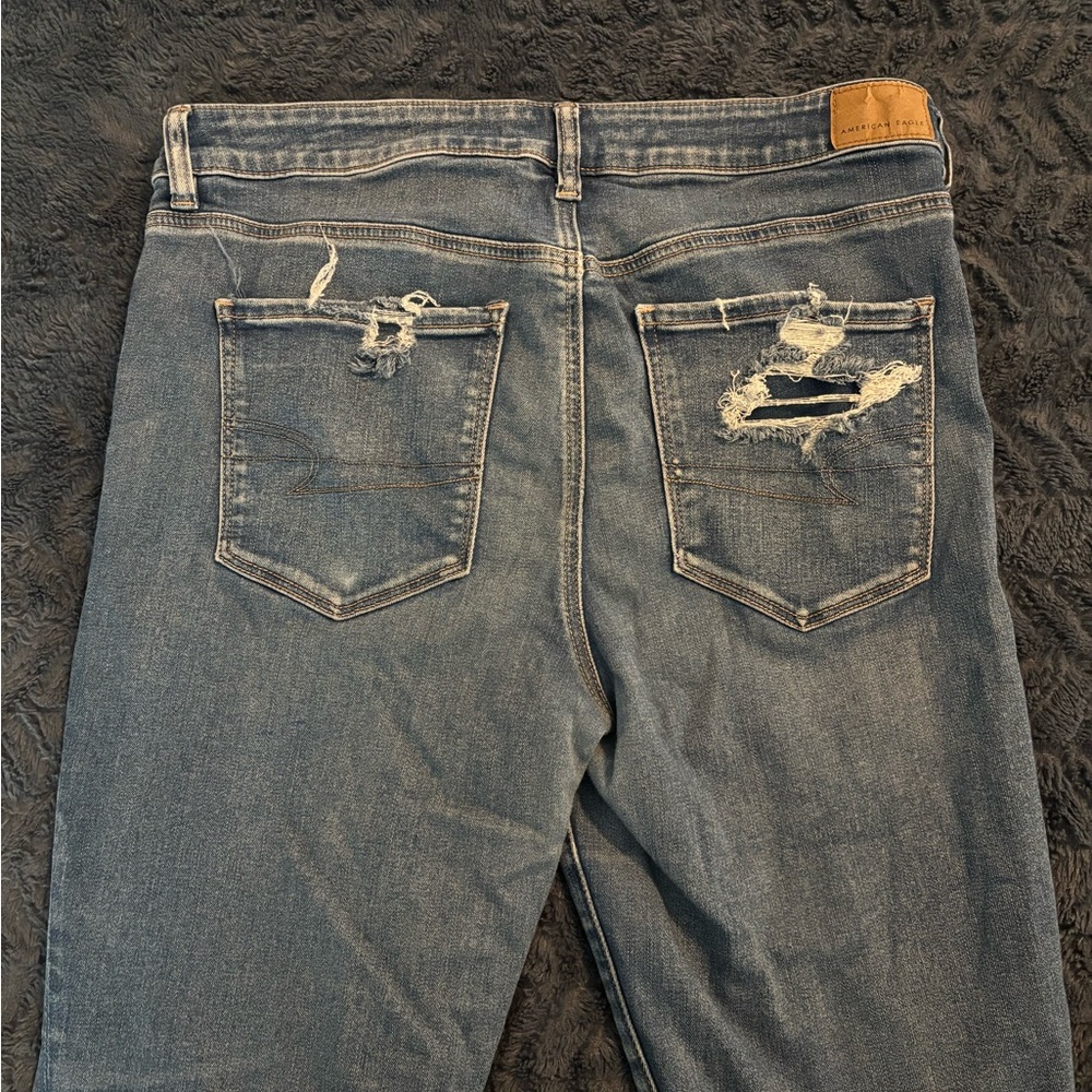 American Eagle Outfitters Ripped Denim Skinny Jeans - Picture 2 of 4